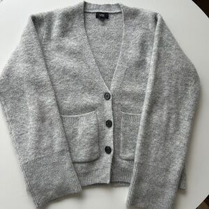 LINE The Label - Soft Gray Button-Up Cardigan